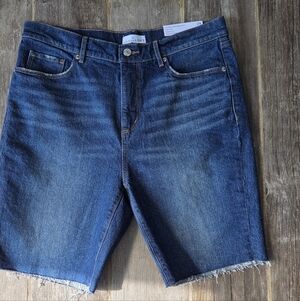 LOFT Dark Blue Denim Bermuda Shorts